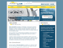 Tablet Screenshot of firstlineelectric.com